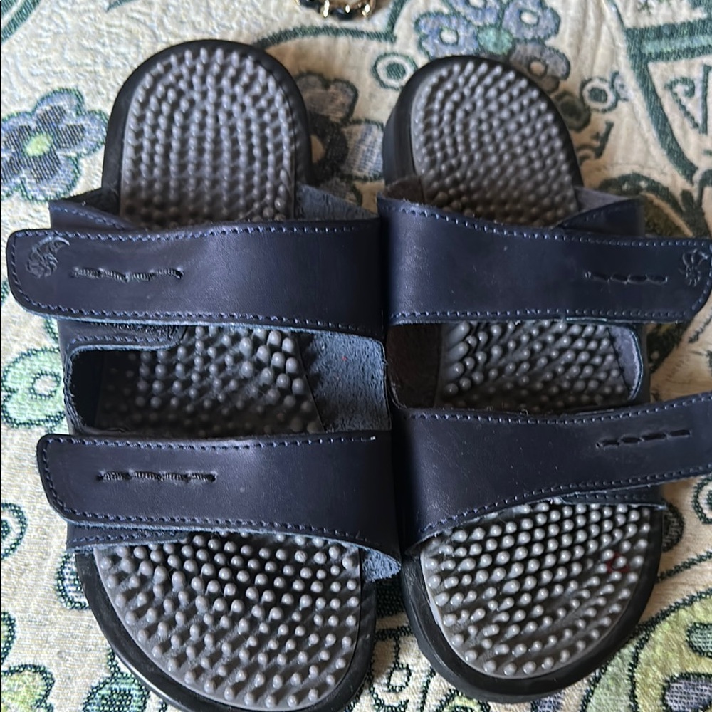Navy Blue Slide Sandals